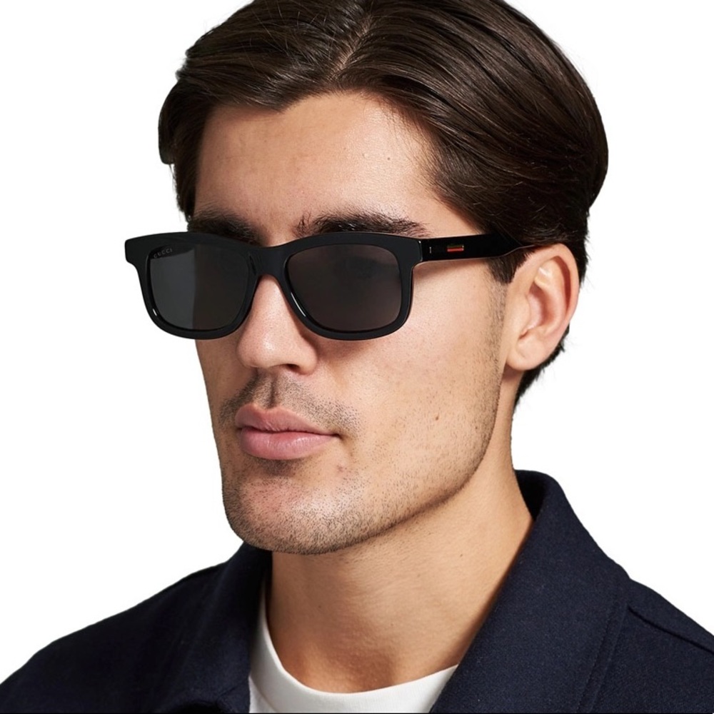 NEW GG0824S 005 MEN’S SUNGLASSES GUCCI GG0824S BLACK - Picture 6 of 16
